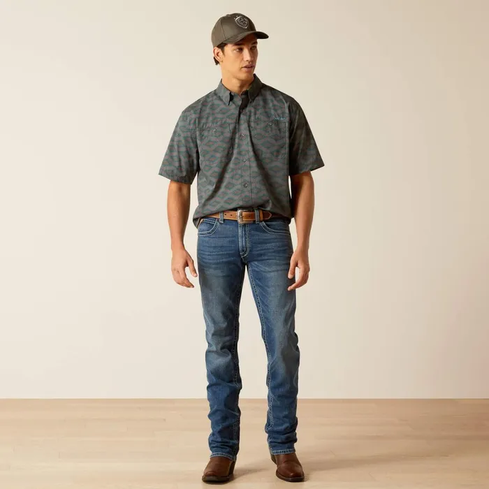 360 AirFlow Classic Fit Shirt Grey Pinstripe Men Ariat Button Down Shirts 360 AirFlow Classic Fit Shirt Grey Pinstripe Men Ariat Button Down Shirts