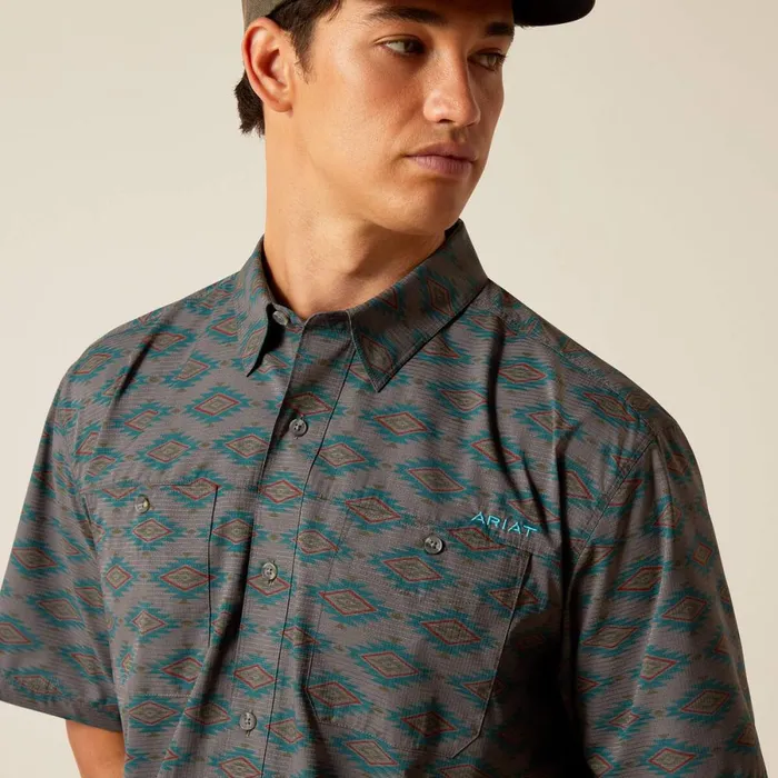 360 AirFlow Classic Fit Shirt Grey Pinstripe Men Ariat Button Down Shirts 360 AirFlow Classic Fit Shirt Grey Pinstripe Men Ariat Button Down Shirts