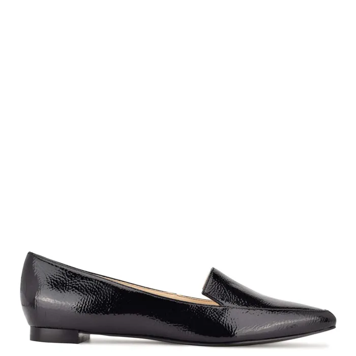 Abay Smoking Flats Black Women Nine West Loafers and Tailored Flats