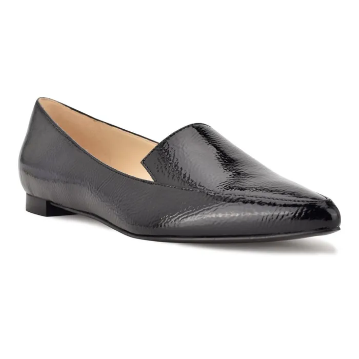 Abay Smoking Flats Black Women Nine West Loafers and Tailored Flats Abay Smoking Flats Black Women Nine West Loafers and Tailored Flats