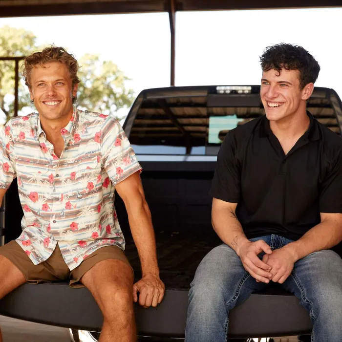 AC Polo Black Men Ariat TShirts and Polos