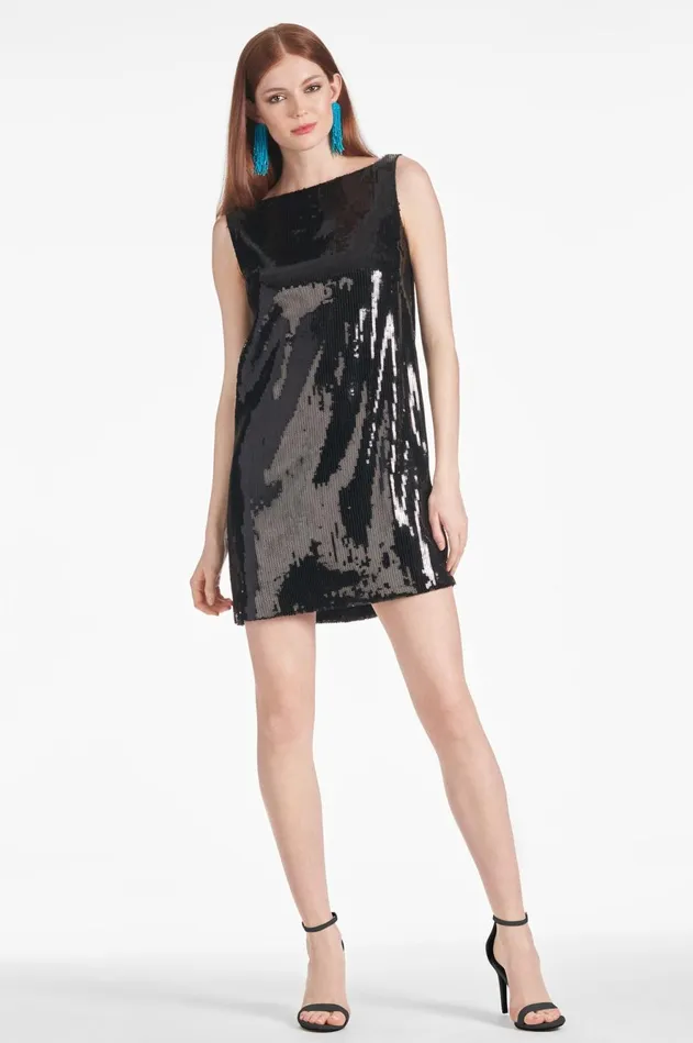 Addy Dress 8211 Black Sequins Women Sachin and Babi Sleeveless