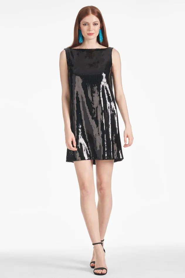 Addy Dress 8211 Black Sequins Women Sachin and Babi Sleeveless