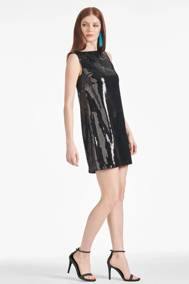 Addy Dress 8211 Black Sequins Women Sachin and Babi Sleeveless