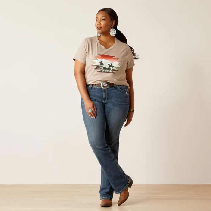 Adventure Tee TShirt Oatmeal Heather Women Ariat TShirts and Tops Adventure Tee TShirt Oatmeal Heather Women Ariat TShirts and Tops