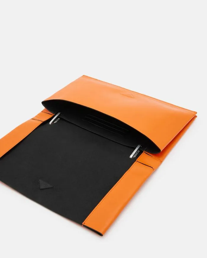 Akira Leather Removable Chain Clutch Bag Pyrole Orange Women AllSaints Handbags and Wallets Akira Leather Removable Chain Clutch Bag Pyrole Orange Women AllSaints Handbags and Wallets