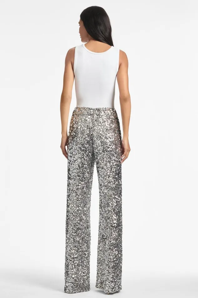 Alli Pant 8211 Silver Sequins Women Sachin and Babi Pants and Jumpsuits