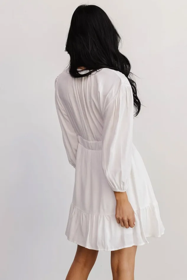 Amelia Boho Mini Dress Off White Women Baltic Born Short Dresses