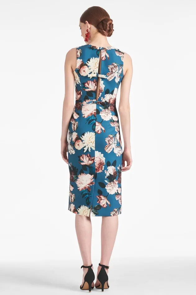Anna Dress 8211 Teal Garden Women Sachin and Babi Sleeveless