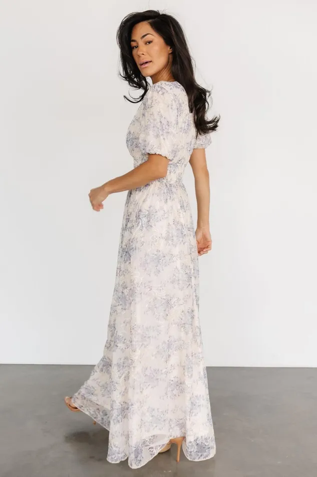 Ardley Maxi Dress Cream Blue Women Baltic Born Maxi Dresses