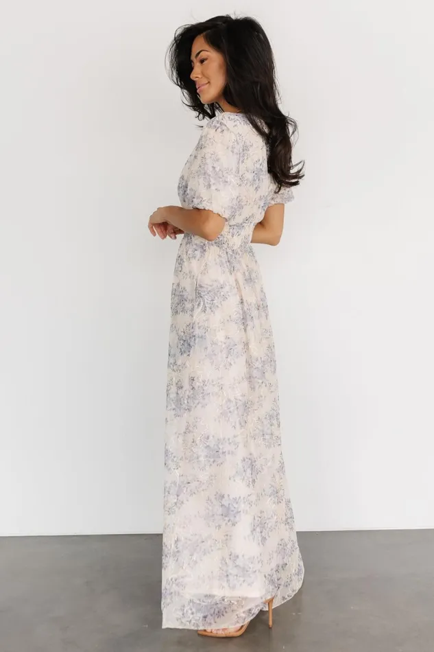 Ardley Maxi Dress Cream Blue Women Baltic Born Maxi Dresses