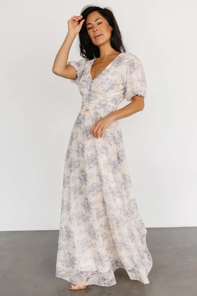 Ardley Maxi Dress Cream Blue Women Baltic Born Maxi Dresses