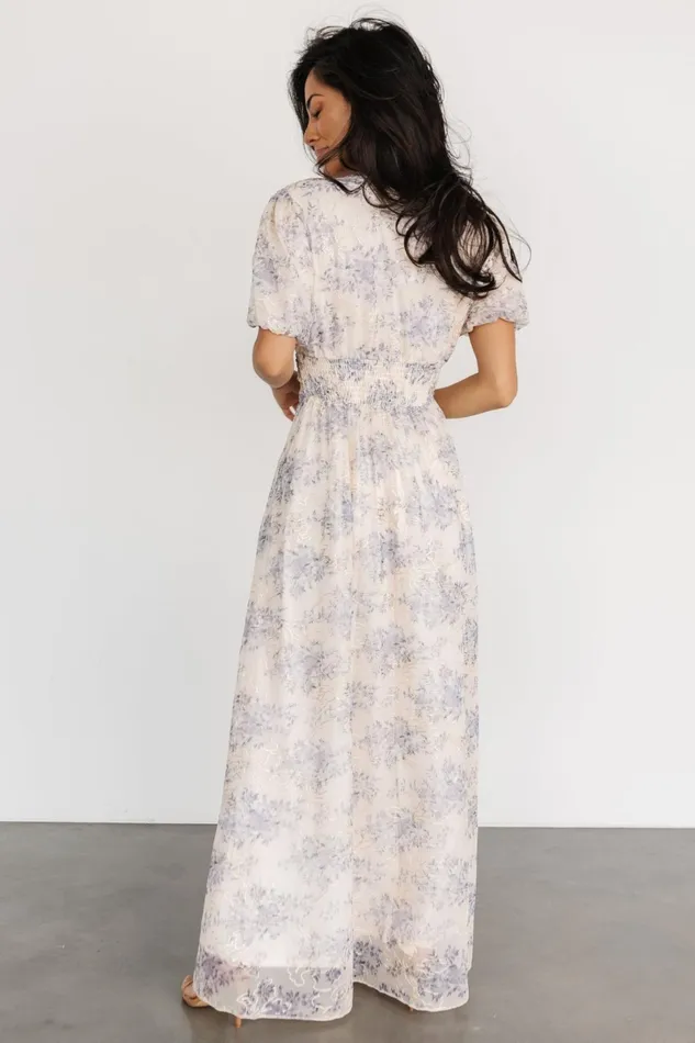 Ardley Maxi Dress Cream Blue Women Baltic Born Maxi Dresses