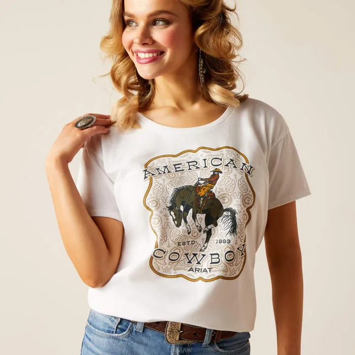 Ariat American Cowboy TShirt White Women Ariat TShirts and Tops Ariat American Cowboy TShirt White Women Ariat TShirts and Tops