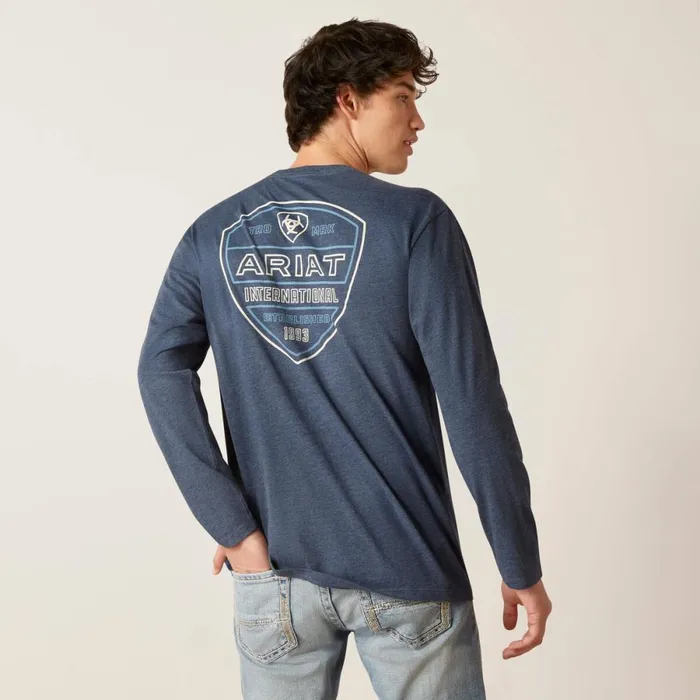 Ariat Crestline TShirt Navy Heather Men Ariat TShirts and Polos