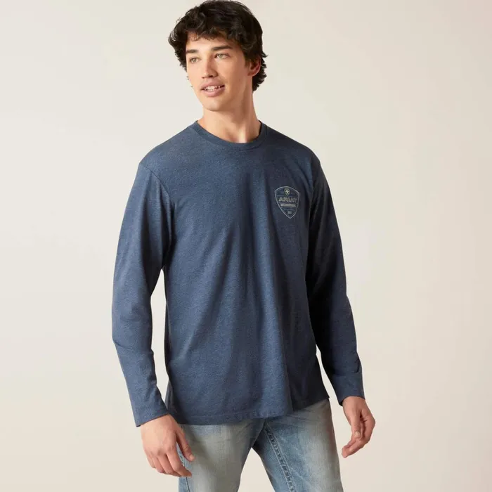 Ariat Crestline TShirt Navy Heather Men Ariat TShirts and Polos Ariat Crestline TShirt Navy Heather Men Ariat TShirts and Polos