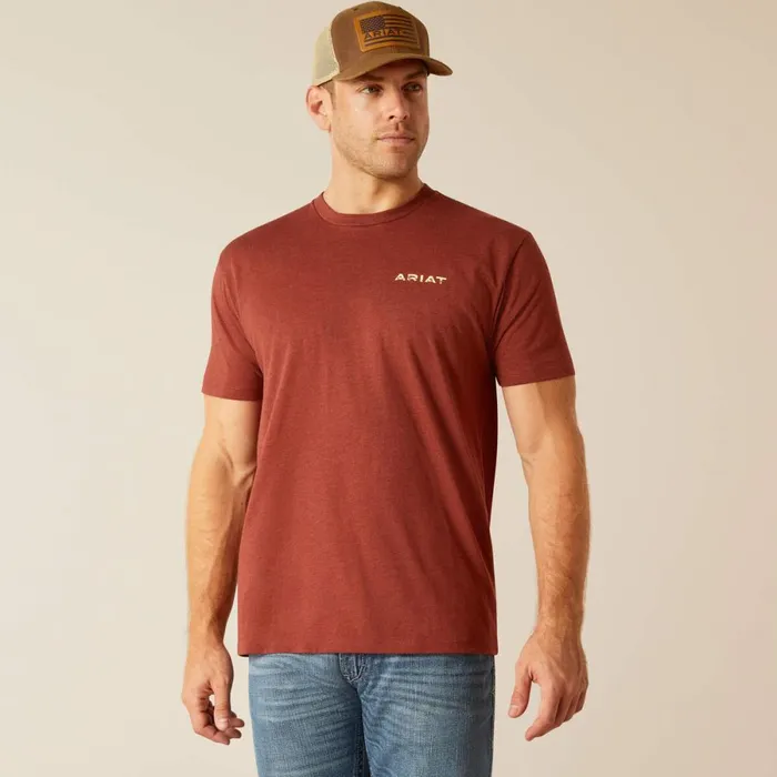 Ariat SW Cacti TShirt Rusty Heather Men Ariat TShirts and Polos Ariat SW Cacti TShirt Rusty Heather Men Ariat TShirts and Polos