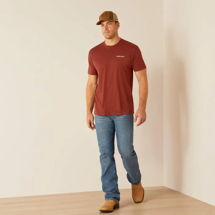 Ariat SW Cacti TShirt Rusty Heather Men Ariat TShirts and Polos Ariat SW Cacti TShirt Rusty Heather Men Ariat TShirts and Polos