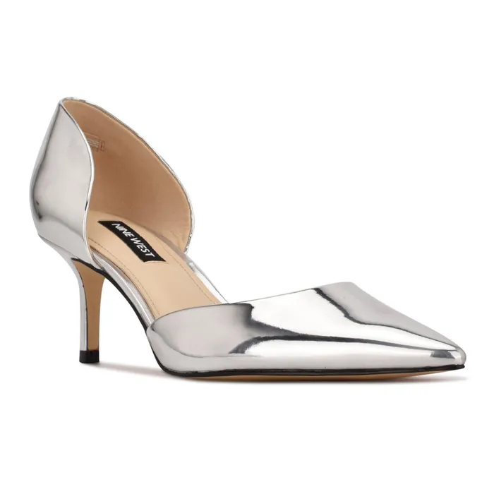 Arive Pointy Toe Pumps Silver Mirror Metallic Women Nine West Pumps Arive Pointy Toe Pumps Silver Mirror Metallic Women Nine West Pumps