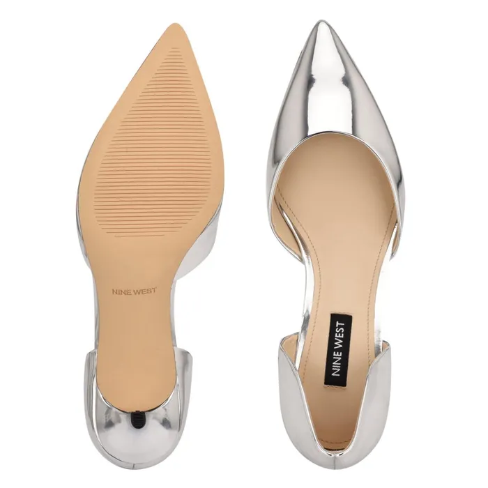 Arive Pointy Toe Pumps Silver Mirror Metallic Women Nine West Pumps Arive Pointy Toe Pumps Silver Mirror Metallic Women Nine West Pumps