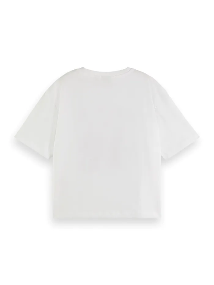 ARTWORK LOOSE FIT TSHIRT White Women Scotch and Soda Tops and TShirts