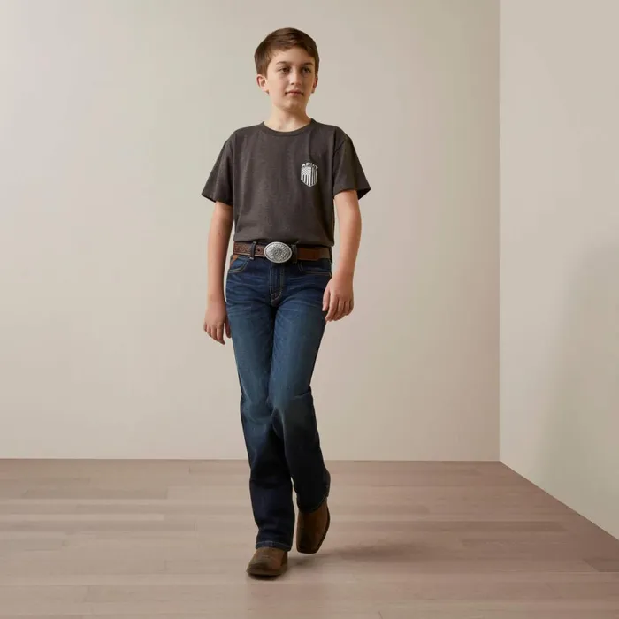 B5 Slim Hansen Straight Jean Mineral Blue Kids Ariat Jeans B5 Slim Hansen Straight Jean Mineral Blue Kids Ariat Jeans
