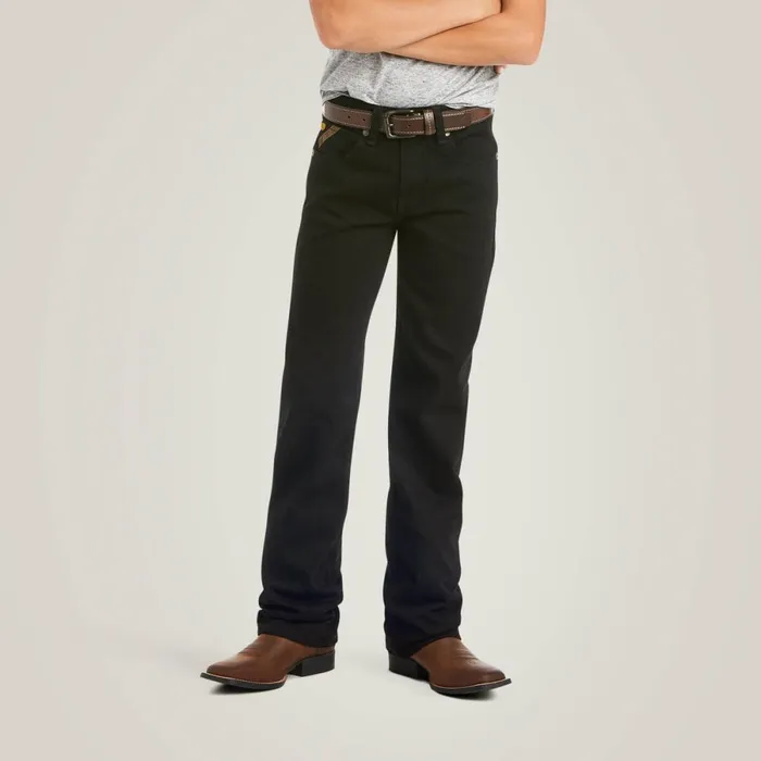 B5 Slim Stretch Legacy Straight Jean Black Kids Ariat Jeans