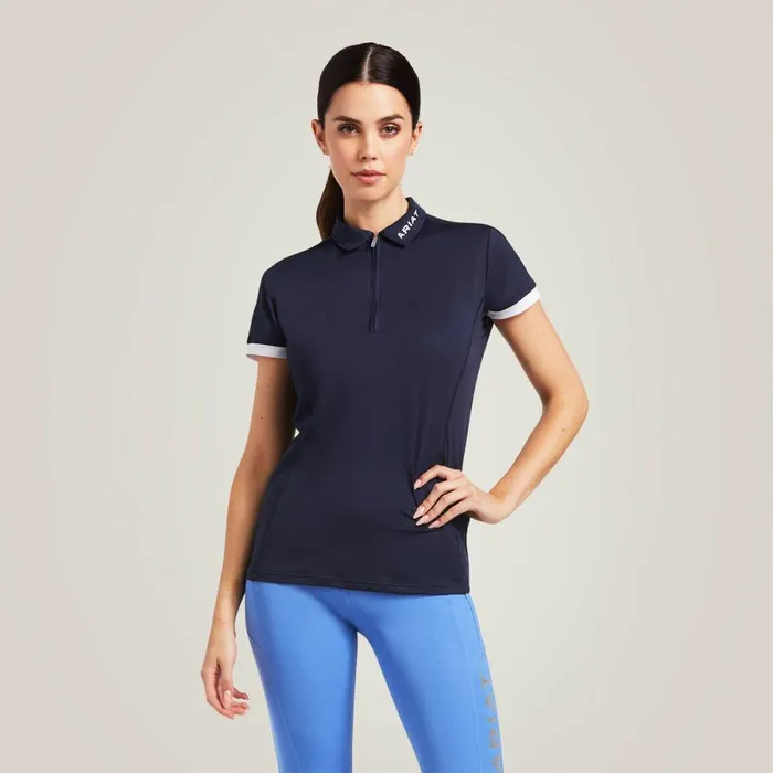 Bandera 14 Zip Polo Navy Women Ariat TShirts and Tops
