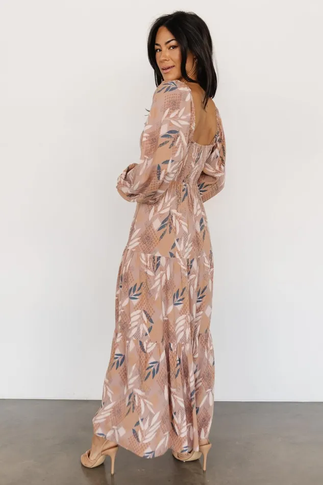 Barbara Maxi Dress Dusty Mauve Print Women Baltic Born Bump Friendly Barbara Maxi Dress Dusty Mauve Print Women Baltic Born Bump Friendly