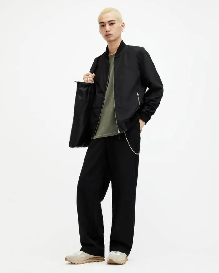 Bassett Bomber Jacket Black Men AllSaints Jackets and Coats