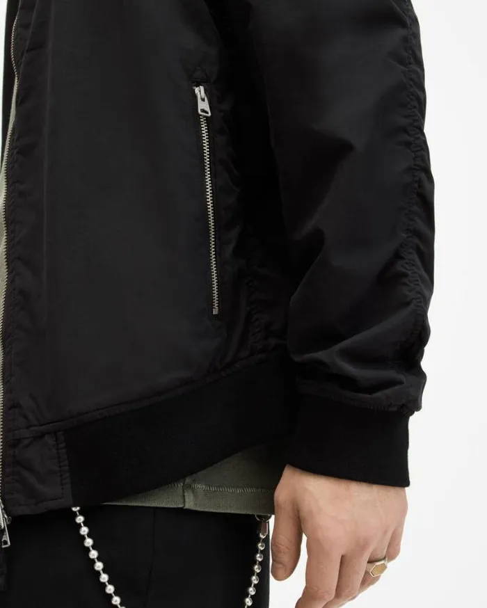 Bassett Bomber Jacket Black Men AllSaints Jackets and Coats