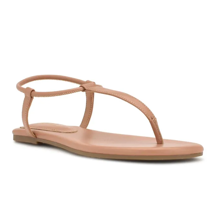 Bassie Flat Sandals Light Tan Women Nine West Sandals Bassie Flat Sandals Light Tan Women Nine West Sandals