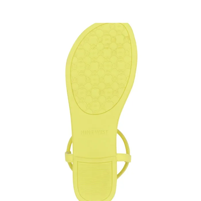 Bassie Flat Sandals Yellow Women Nine West Flats Bassie Flat Sandals Yellow Women Nine West Flats