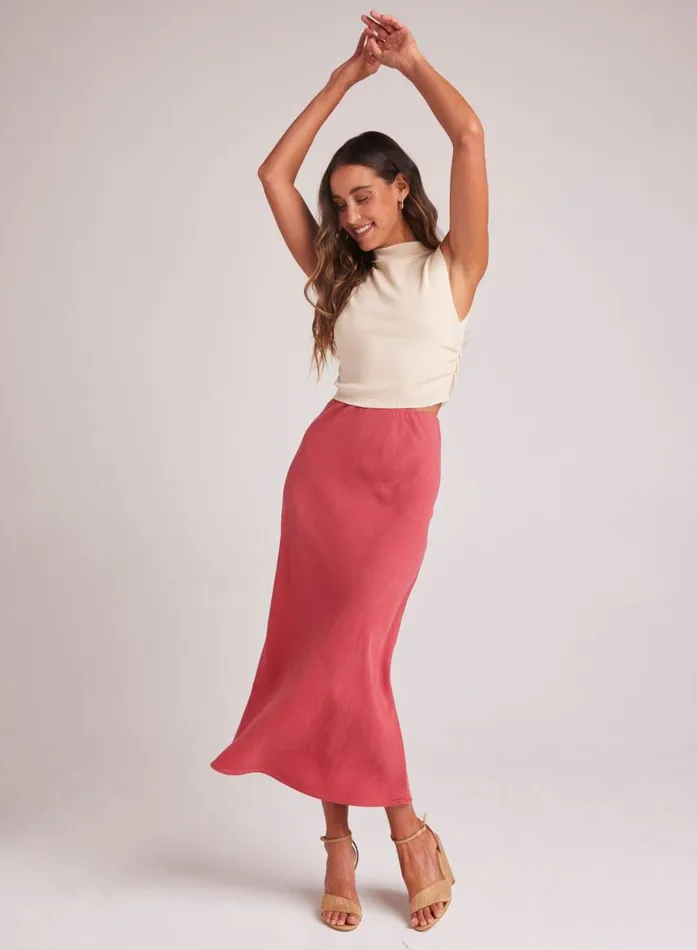 Bella Dahl Bias Midi Skirt 8211 Riviera Red Women Skirts