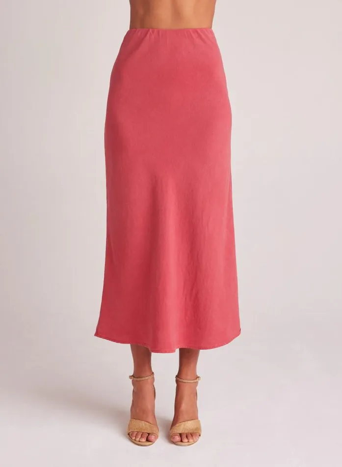 Bella Dahl Bias Midi Skirt 8211 Riviera Red Women Skirts