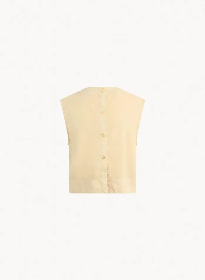 Bella Dahl Boxy Button Back Top 8211 Summer Khaki Women Sleeveless Bella Dahl Boxy Button Back Top 8211 Summer Khaki Women Sleeveless