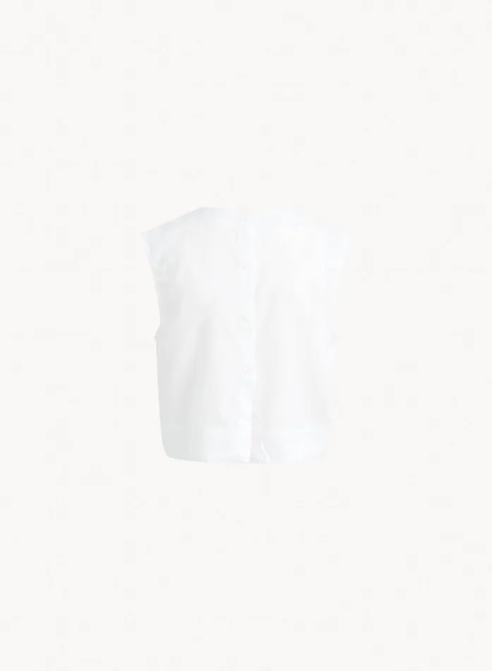 Bella Dahl Boxy Button Back Top 8211 White Women Sleeveless Bella Dahl Boxy Button Back Top 8211 White Women Sleeveless