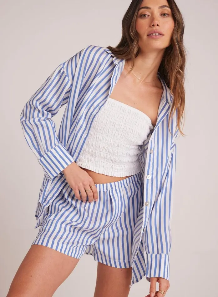 Bella Dahl Boyfriend Button Down 8211 Bahia Breeze Stripe Women Long Sleeve Bella Dahl Boyfriend Button Down 8211 Bahia Breeze Stripe Women Long Sleeve