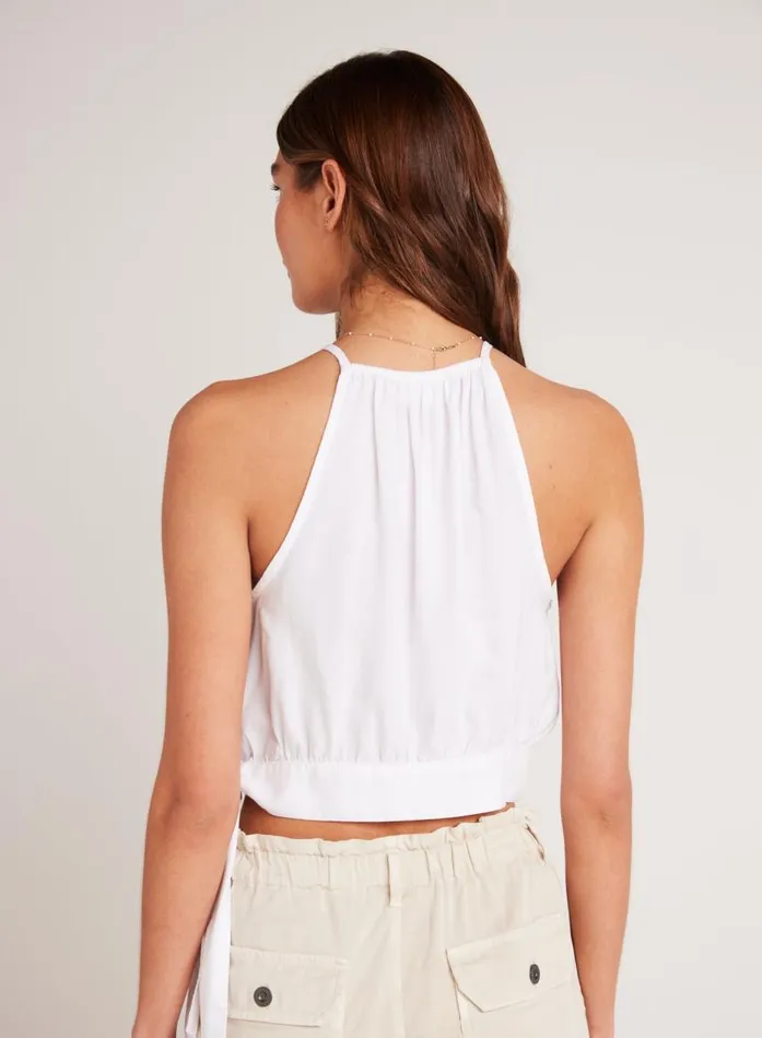 Bella Dahl Cropped Side Tie Halter 8211 White Women Sleeveless Bella Dahl Cropped Side Tie Halter 8211 White Women Sleeveless