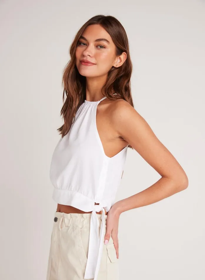 Bella Dahl Cropped Side Tie Halter 8211 White Women Sleeveless Bella Dahl Cropped Side Tie Halter 8211 White Women Sleeveless