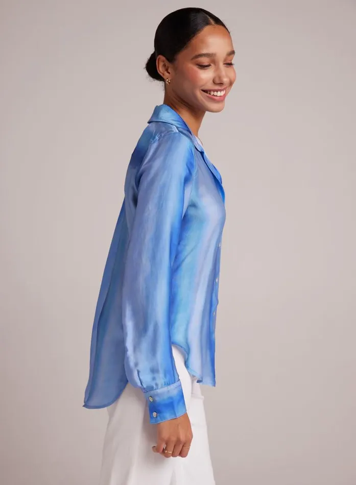 Bella Dahl Flowy Button Down 8211 Marina Haze Print Women Long Sleeve Bella Dahl Flowy Button Down 8211 Marina Haze Print Women Long Sleeve
