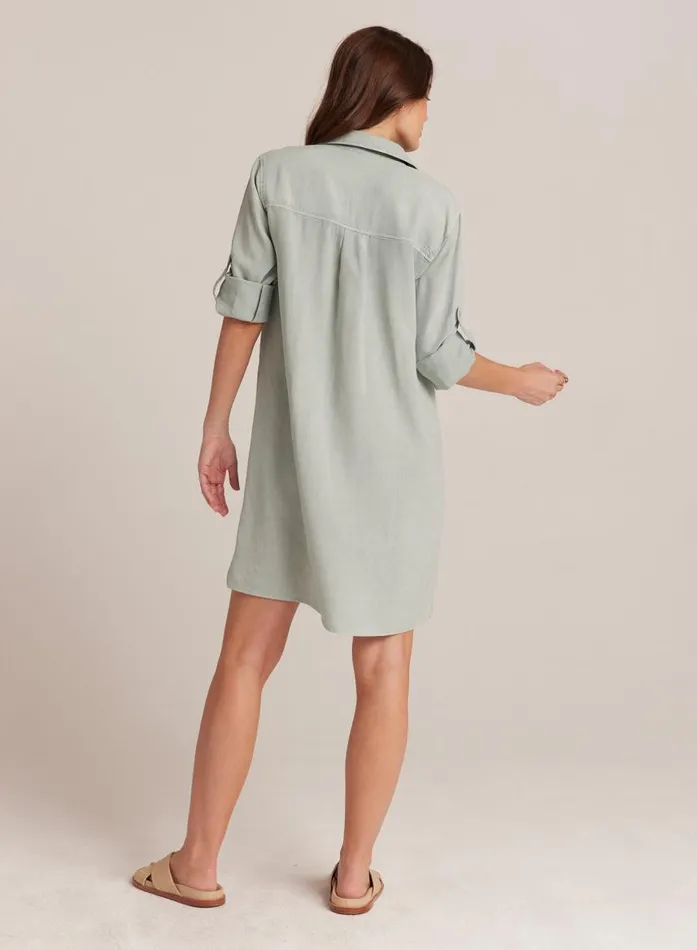 Bella Dahl Long Sleeve ALine Shirt Dress 8211 Oasis Green Women Mini Dresses Bella Dahl Long Sleeve ALine Shirt Dress 8211 Oasis Green Women Mini Dresses