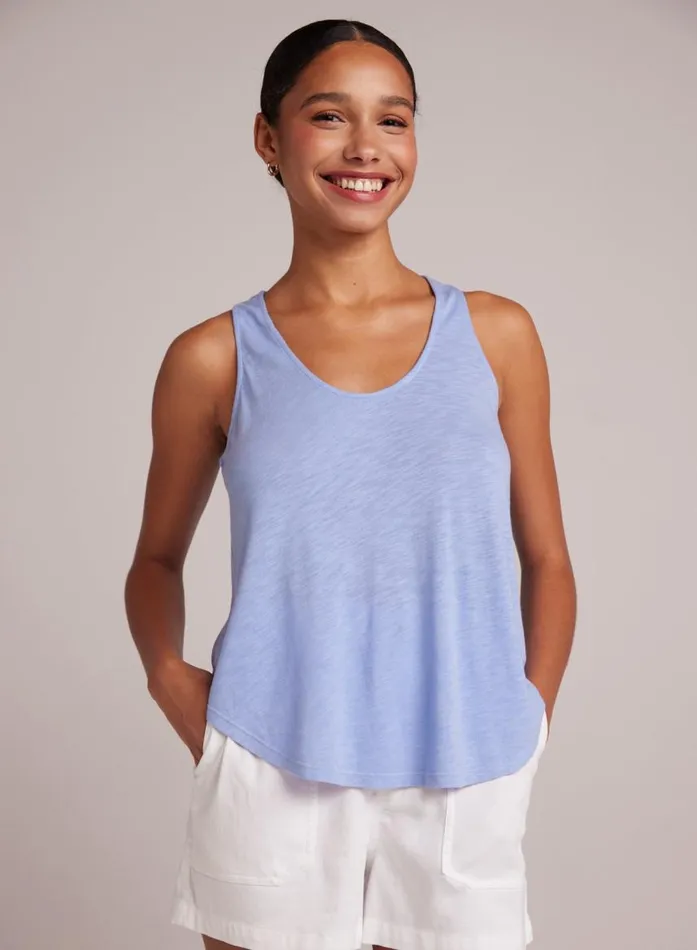 Bella Dahl Scoop Neck Tank 8211 Peri Blue Women TShirts