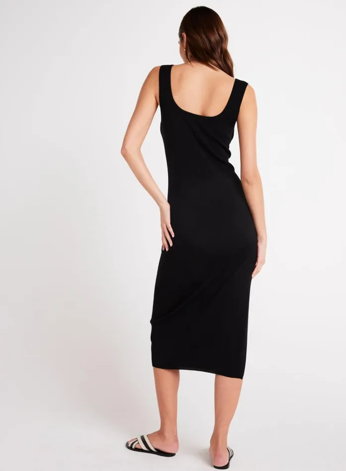 Bella Dahl Sleeveless Midi Linen Jersey Dress 8211 Black Women Midi Dresses Bella Dahl Sleeveless Midi Linen Jersey Dress 8211 Black Women Midi Dresses