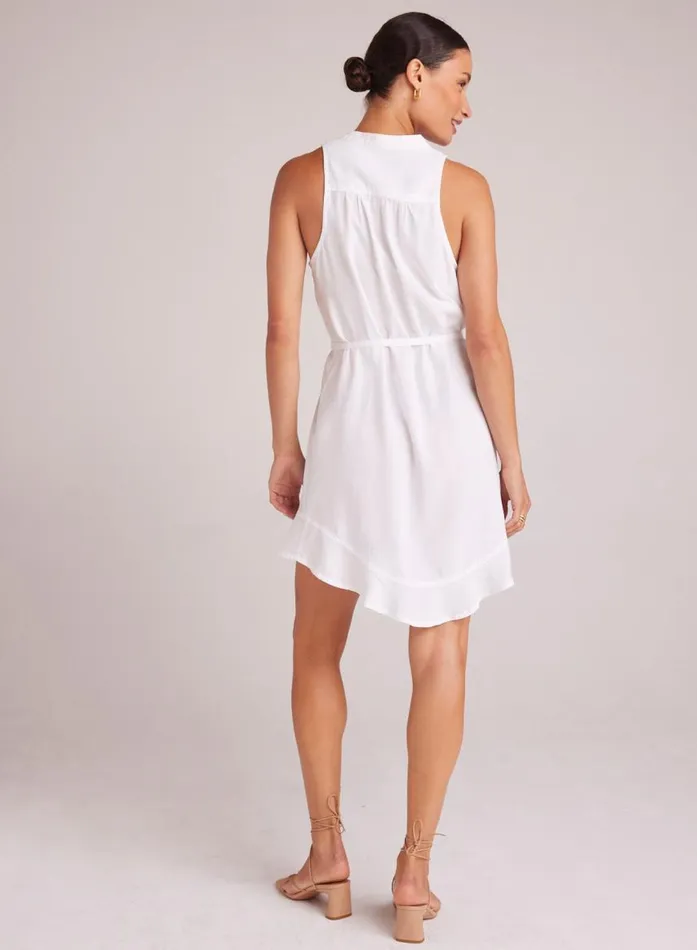 Bella Dahl Sleeveless Ruffle Hem Placket Dress 8211 White Women Mini Dresses Bella Dahl Sleeveless Ruffle Hem Placket Dress 8211 White Women Mini Dresses