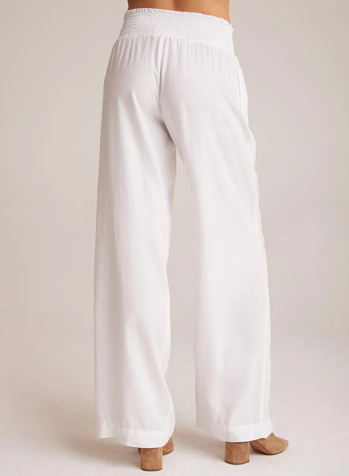Bella Dahl Smocked Waist Wide Leg 8211 White Women Pants Bella Dahl Smocked Waist Wide Leg 8211 White Women Pants