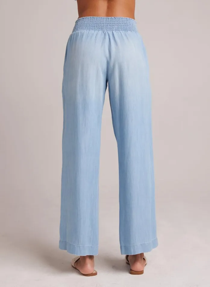 Bella Dahl Smocked Waist Wide Leg Pant 8211 Caribbean Wash Women Pants Bella Dahl Smocked Waist Wide Leg Pant 8211 Caribbean Wash Women Pants