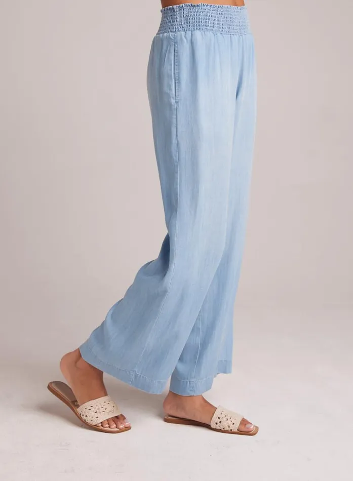 Bella Dahl Smocked Waist Wide Leg Pant 8211 Caribbean Wash Women Pants Bella Dahl Smocked Waist Wide Leg Pant 8211 Caribbean Wash Women Pants