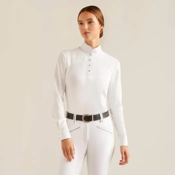 Bellatrix Show Shirt White Women Ariat English Riding