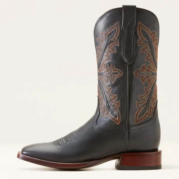 Bench Made Bassett Cowboy Boot Cool Black Bison Men Ariat Western Boots Bench Made Bassett Cowboy Boot Cool Black Bison Men Ariat Western Boots